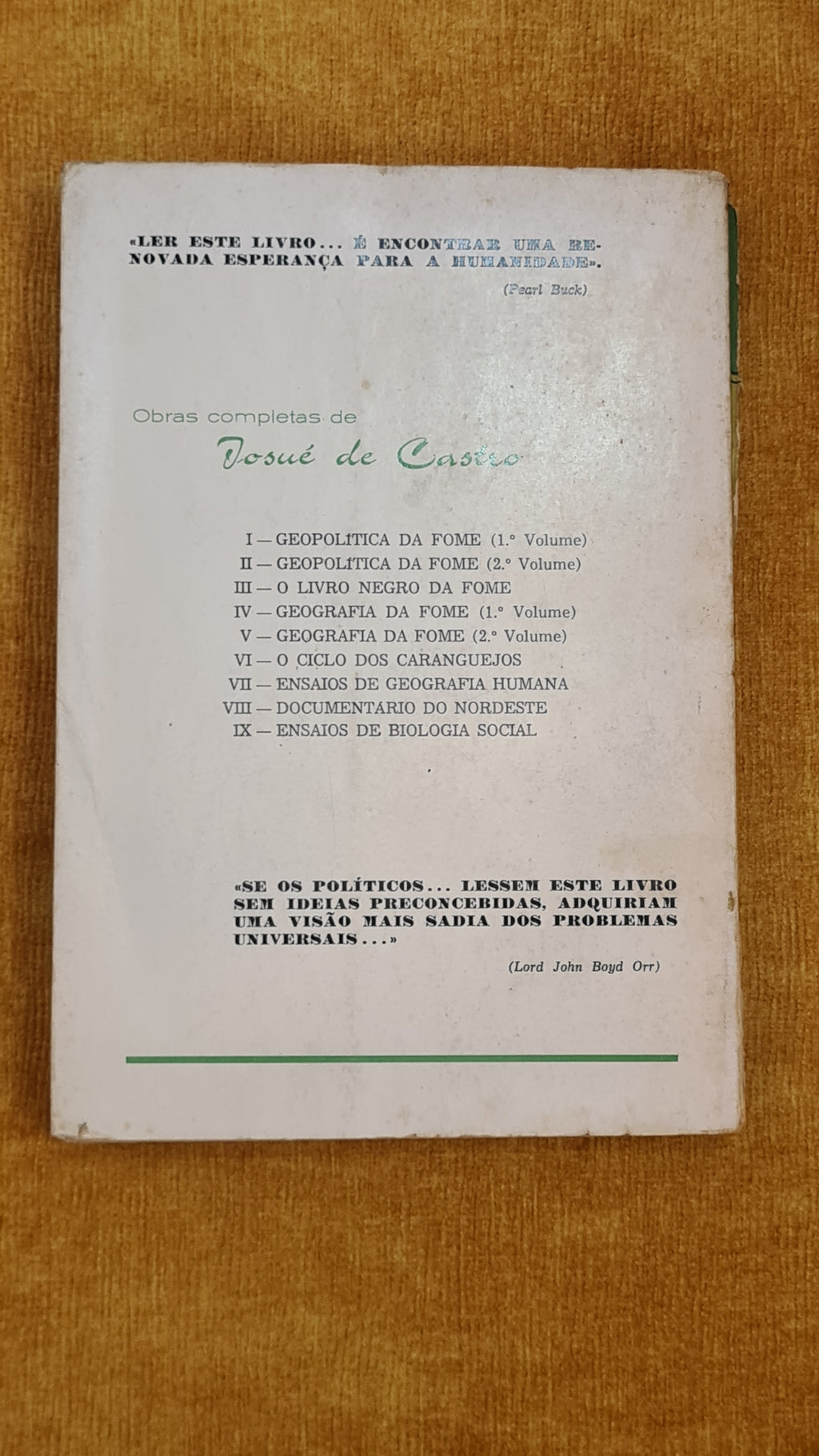 Geopolítica da fome 2º volume