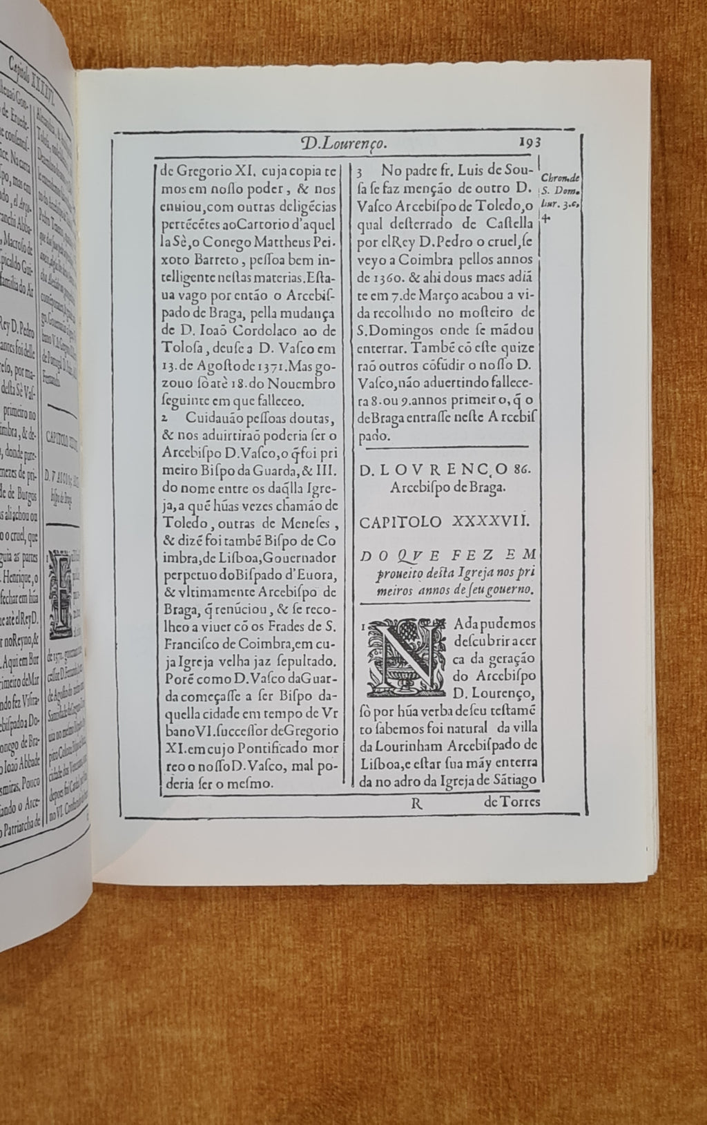 História Eclesiástica dos Arcebispos de Braga - vol. II