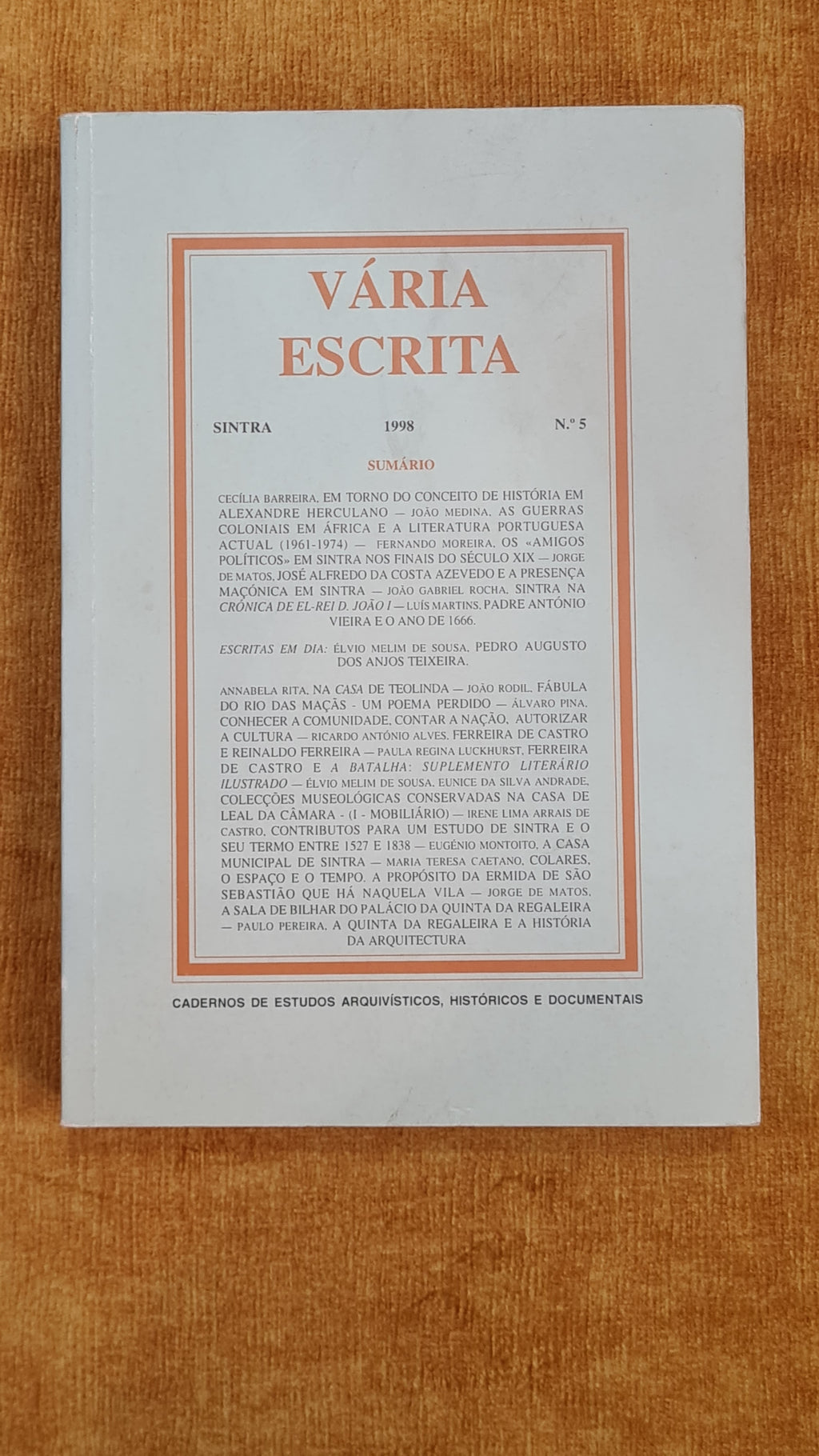 Vária Escrita 5 - Sintra