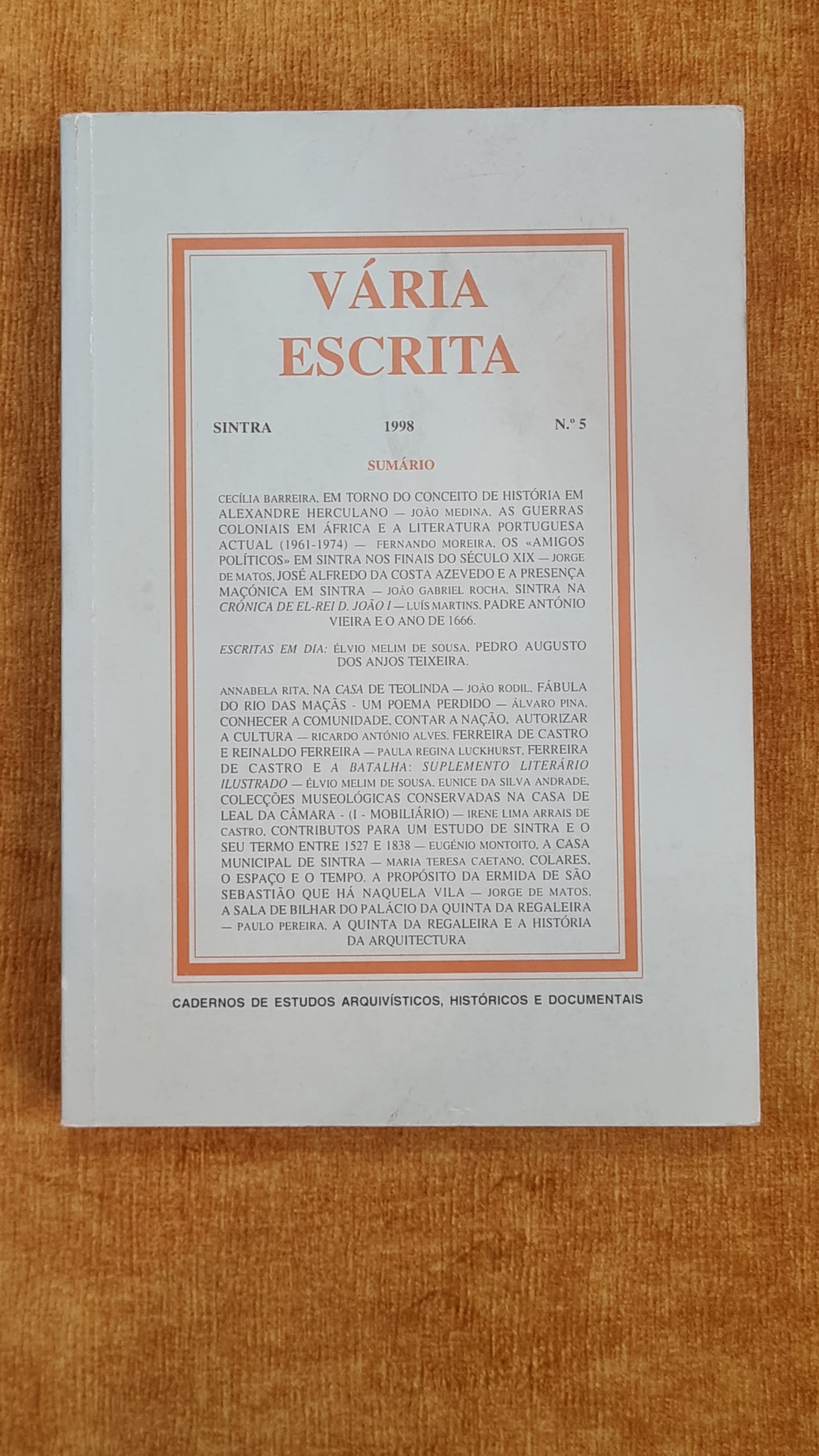 Vária Escrita 5 - Sintra