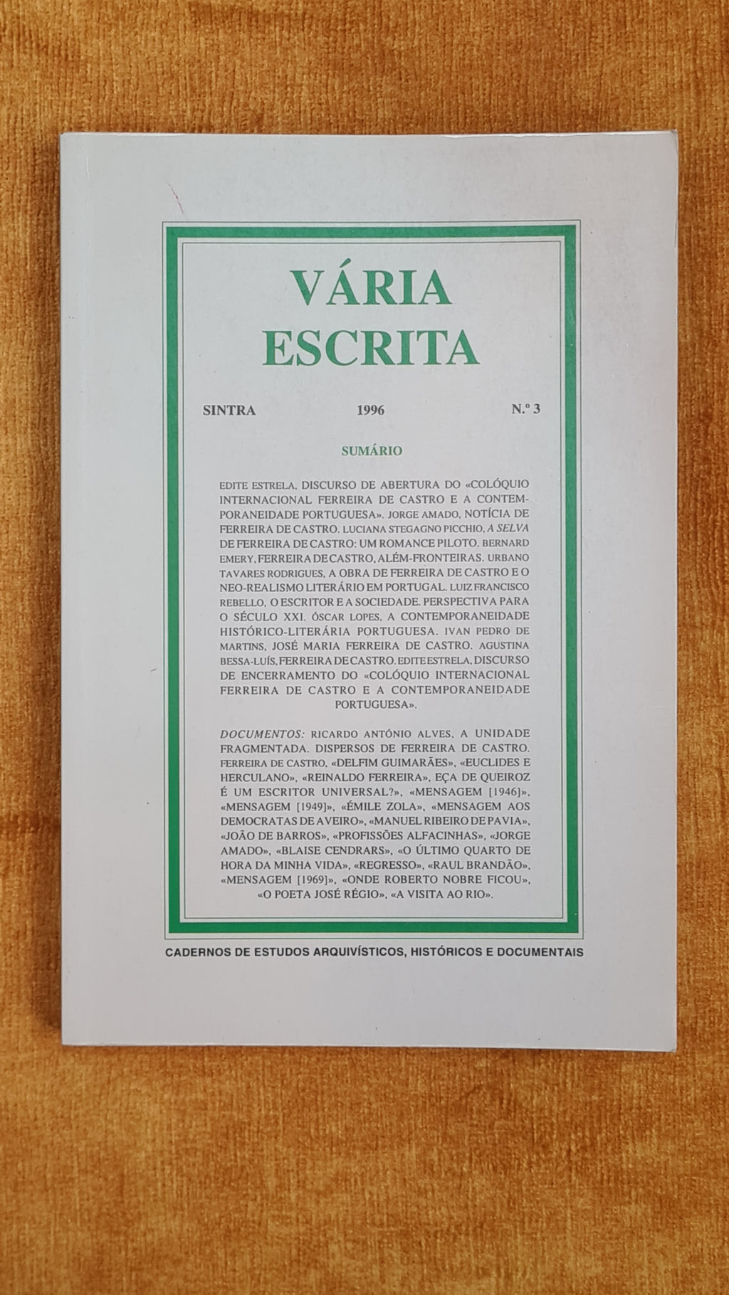 Vária Escrita 3 - Sintra