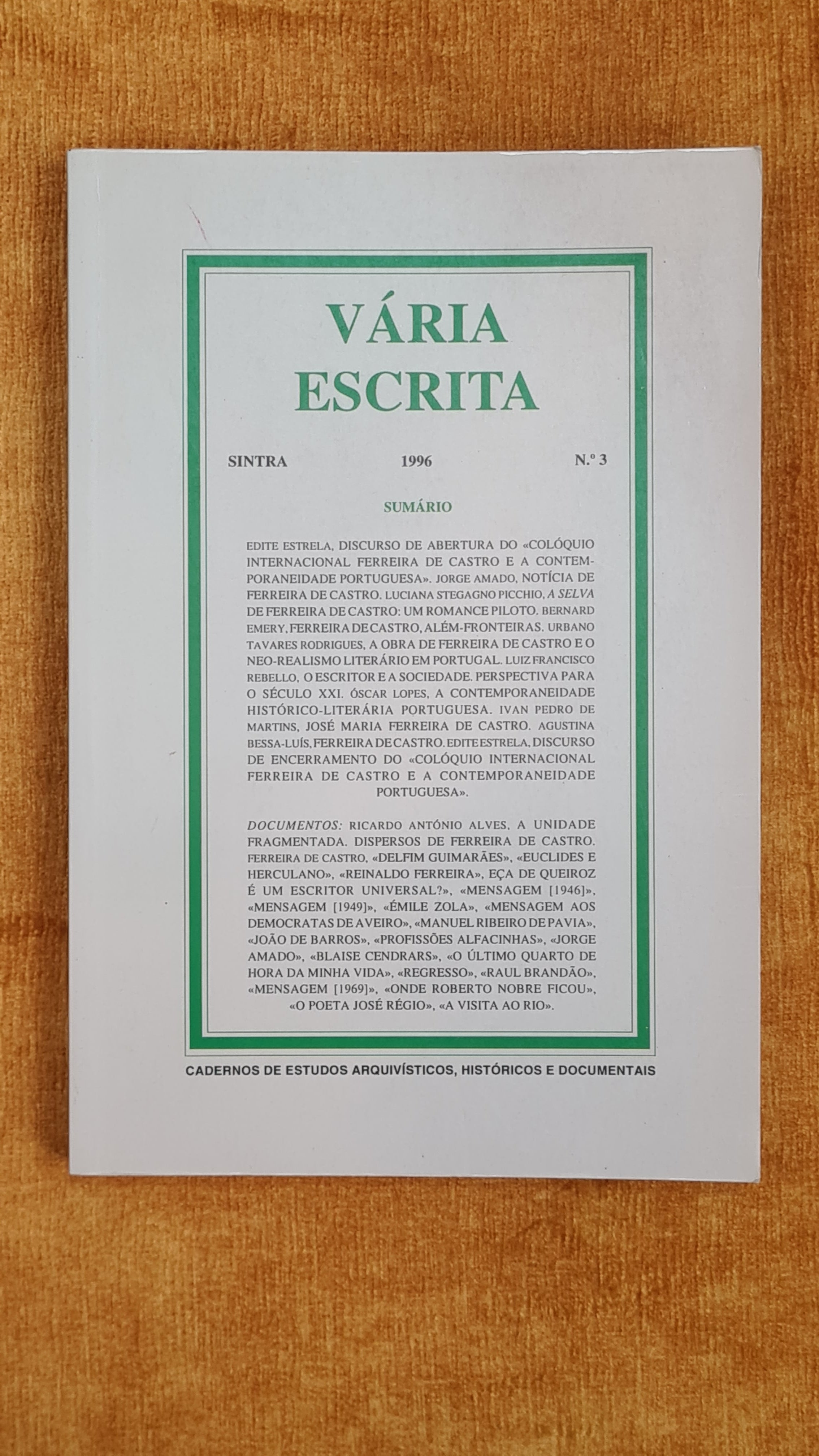 Vária Escrita 3 - Sintra