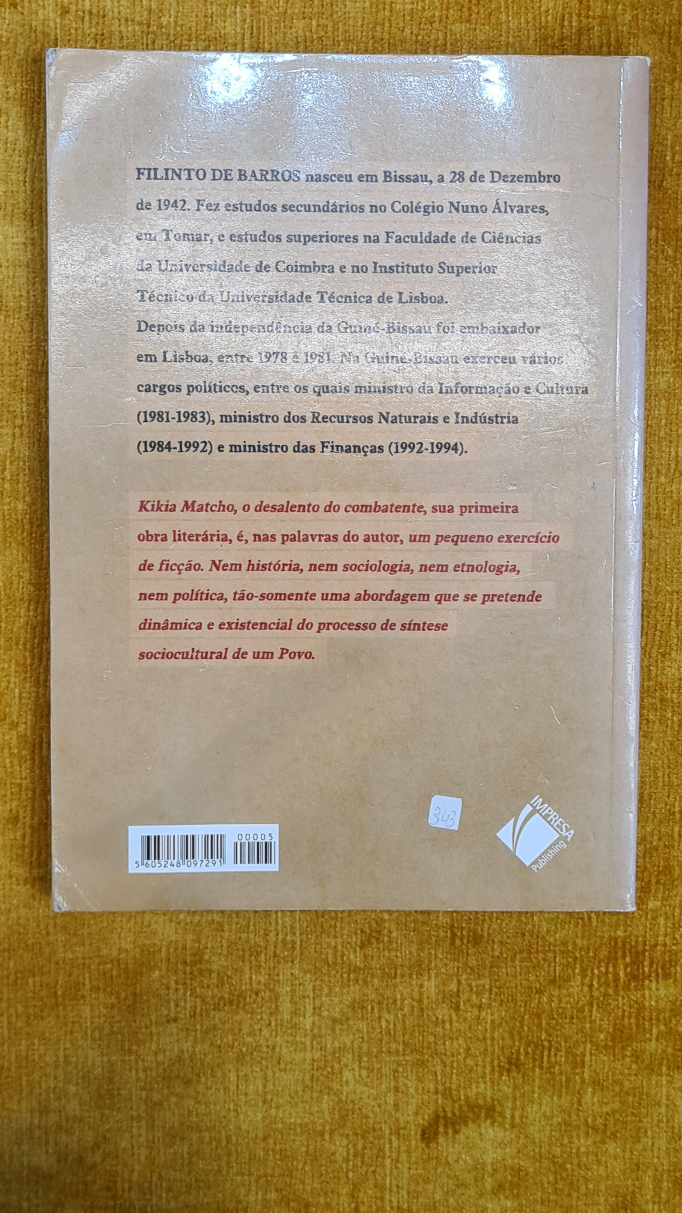 Kikia Matcho, o desalento do combatente - Autores Lusófonos