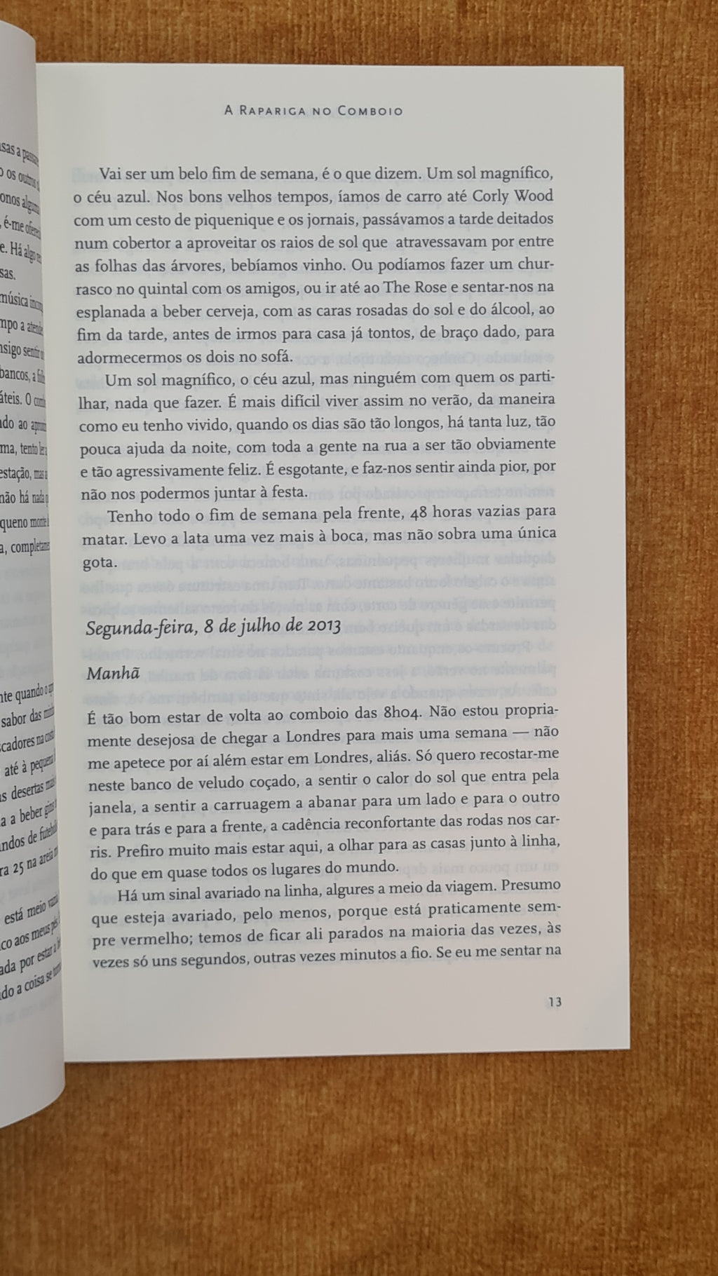 A rapariga no comboio