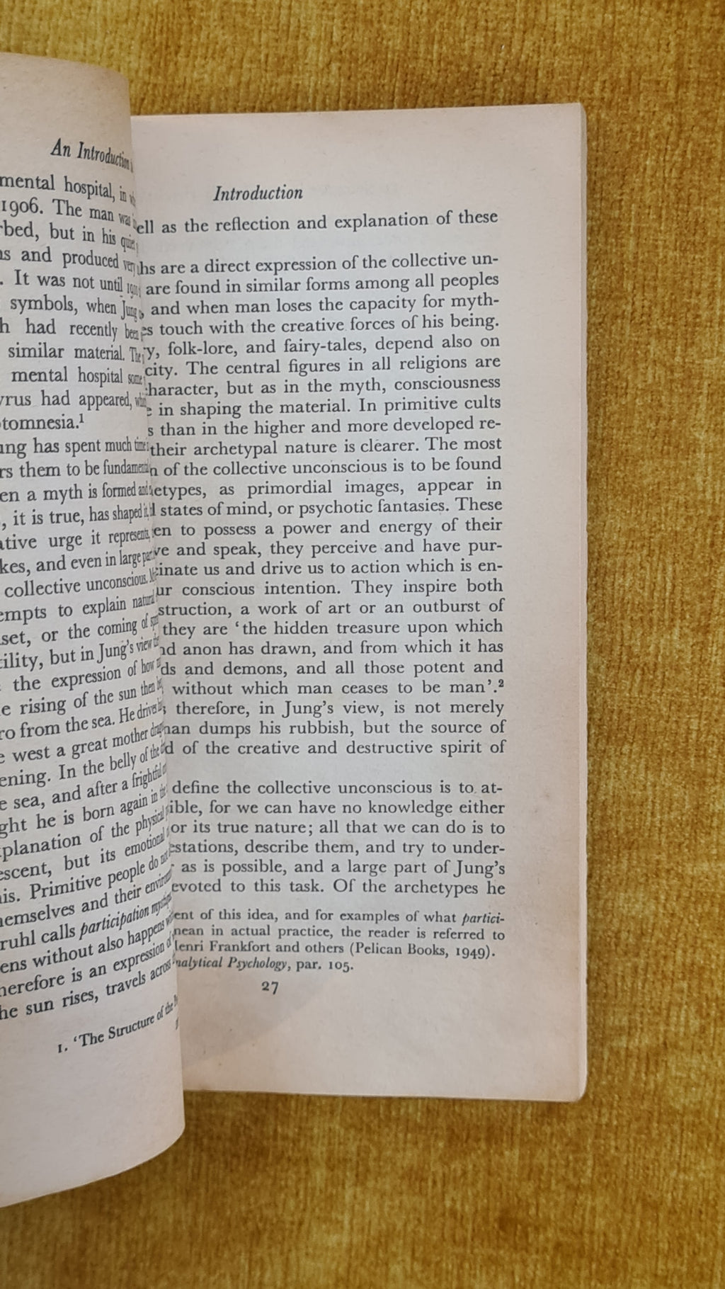 An introduction to Jung's Psychology