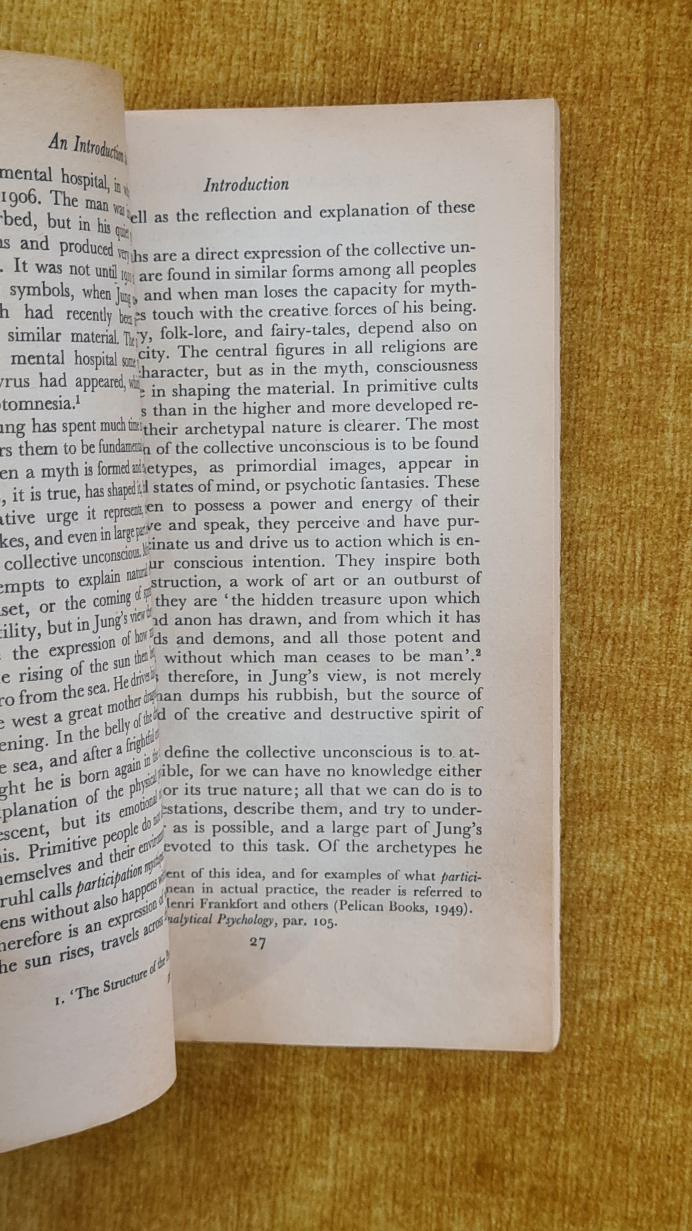 An introduction to Jung's Psychology