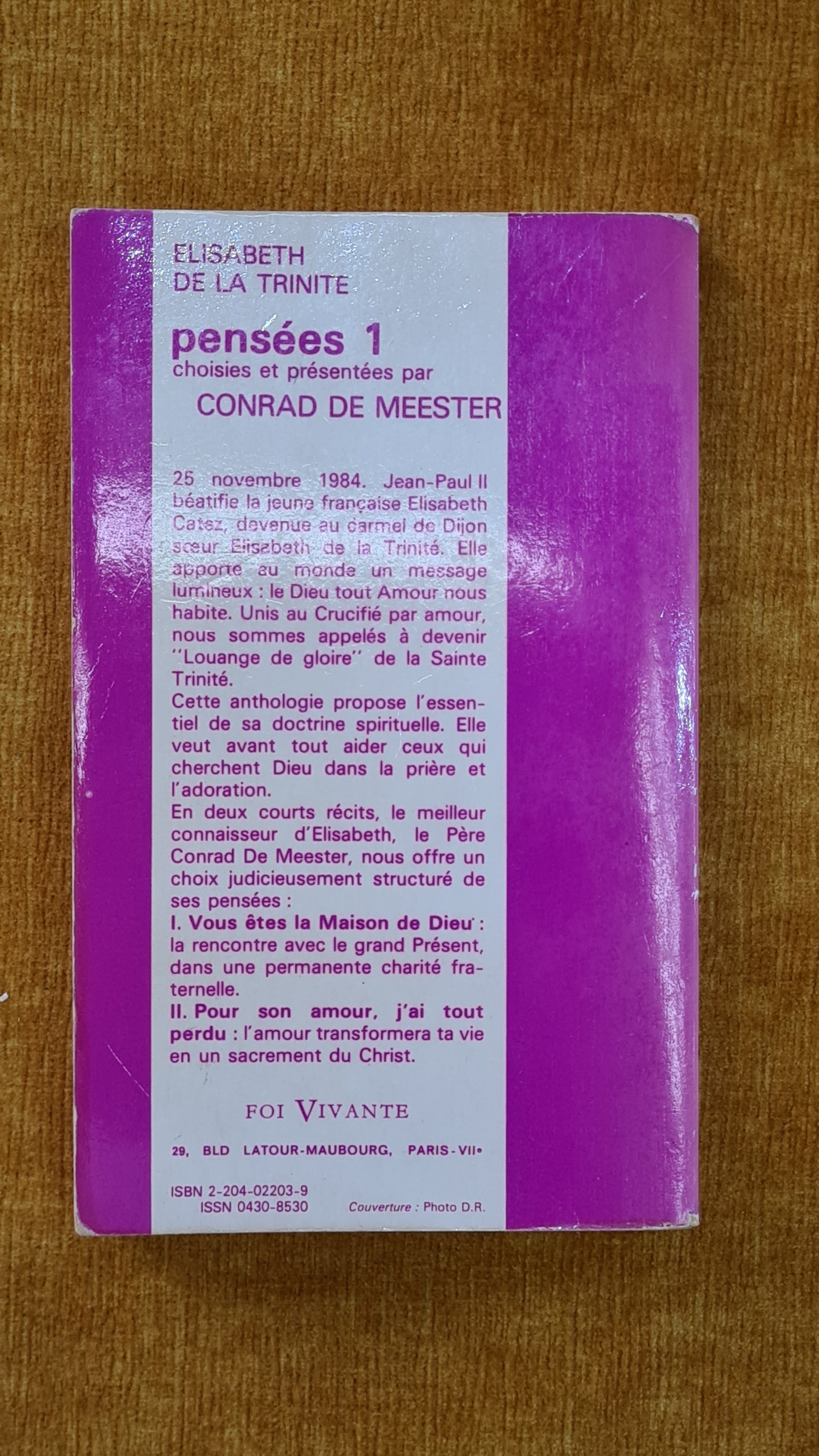 Pensées I - Vous êtes la Maison de Dieu