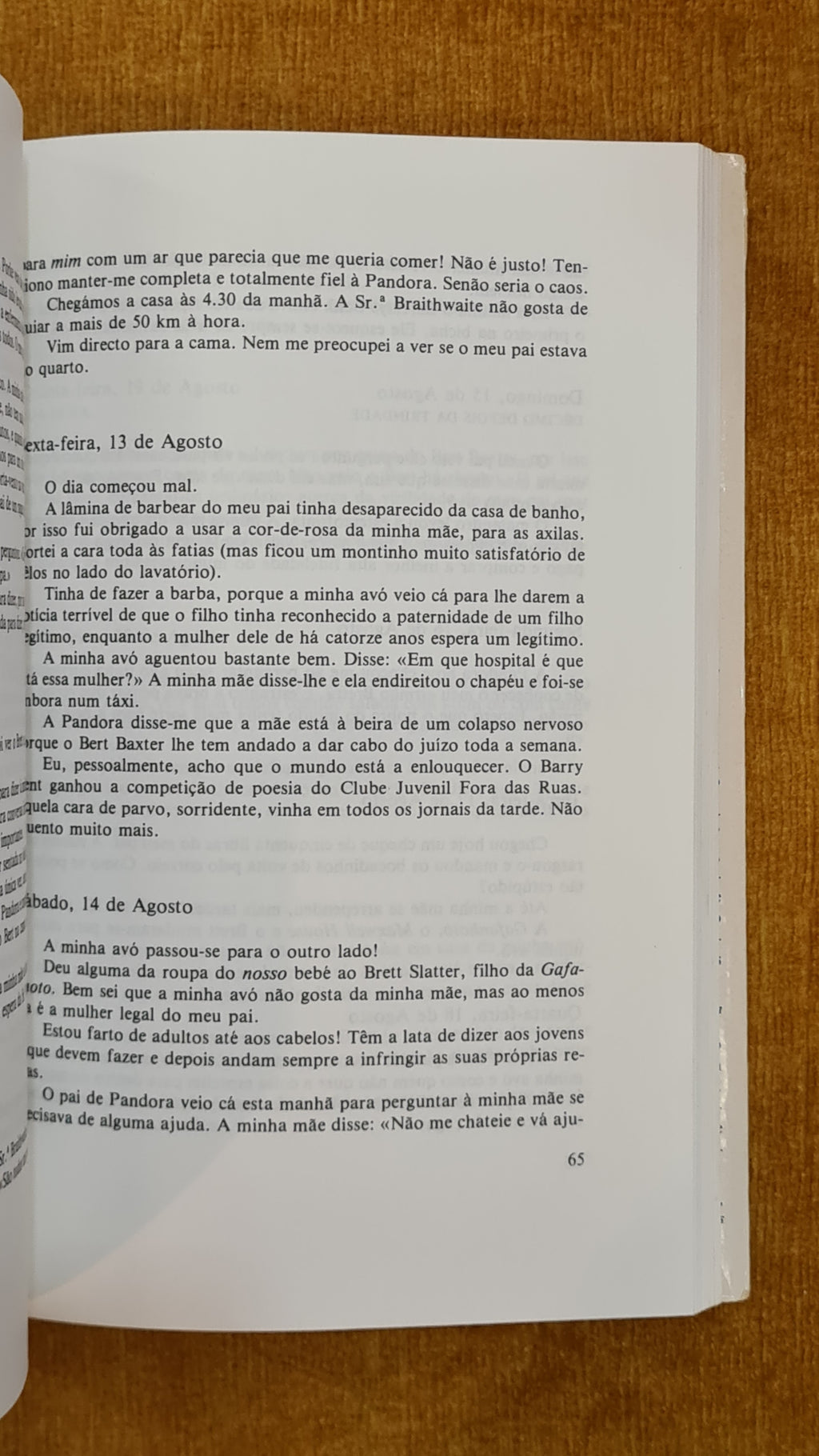 Adrian Mole in adolescence crisis