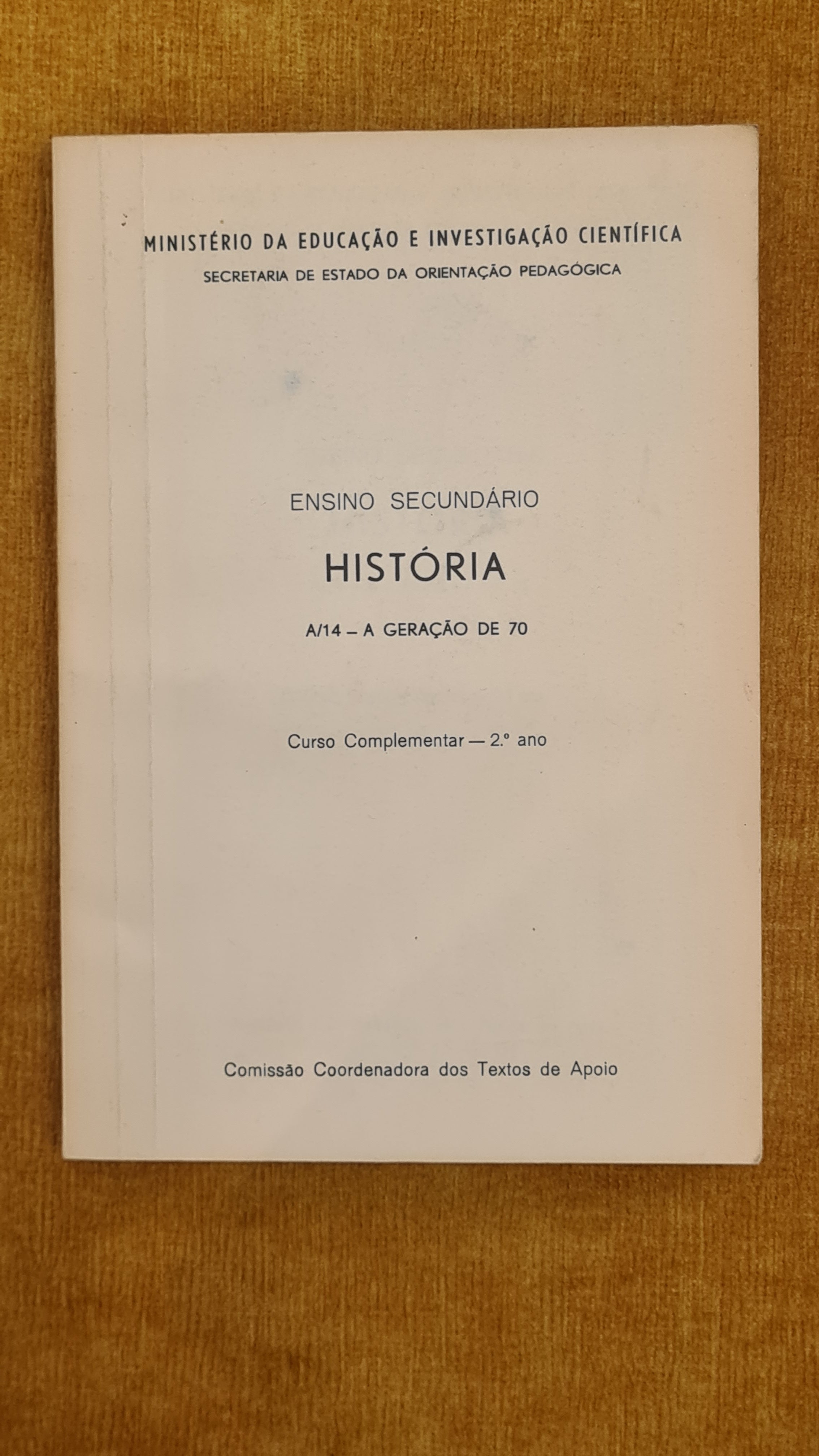 Ensino Secundário História - Curso complementar 2º ano