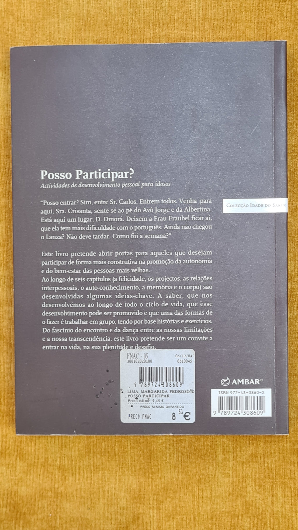 Posso participar? Actividades de desenvolvimento pessoal para idosos
