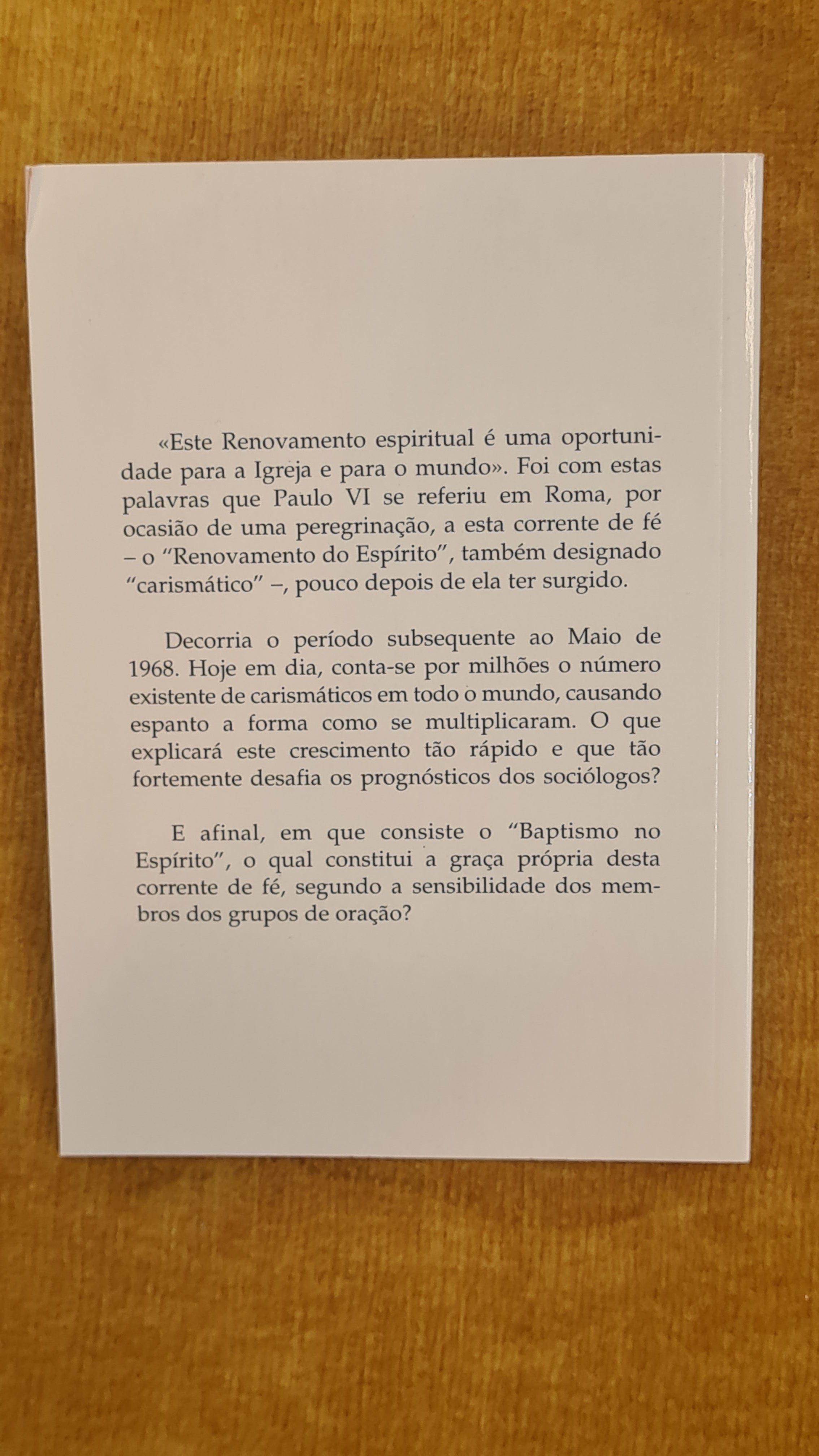 O renovamento carismático