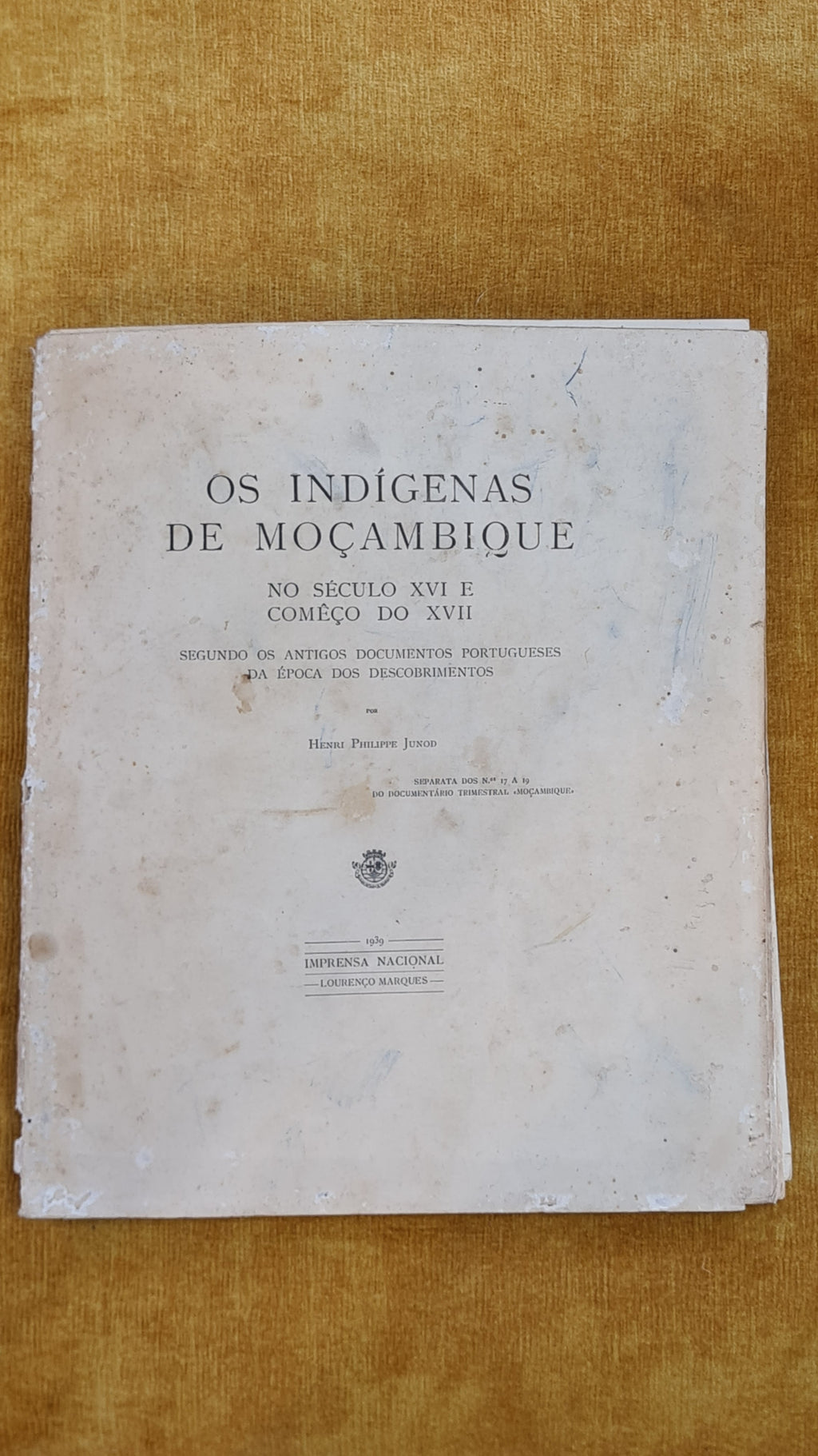 Os indígenas de Moçambique: no século XVI e Comêço do século XVII