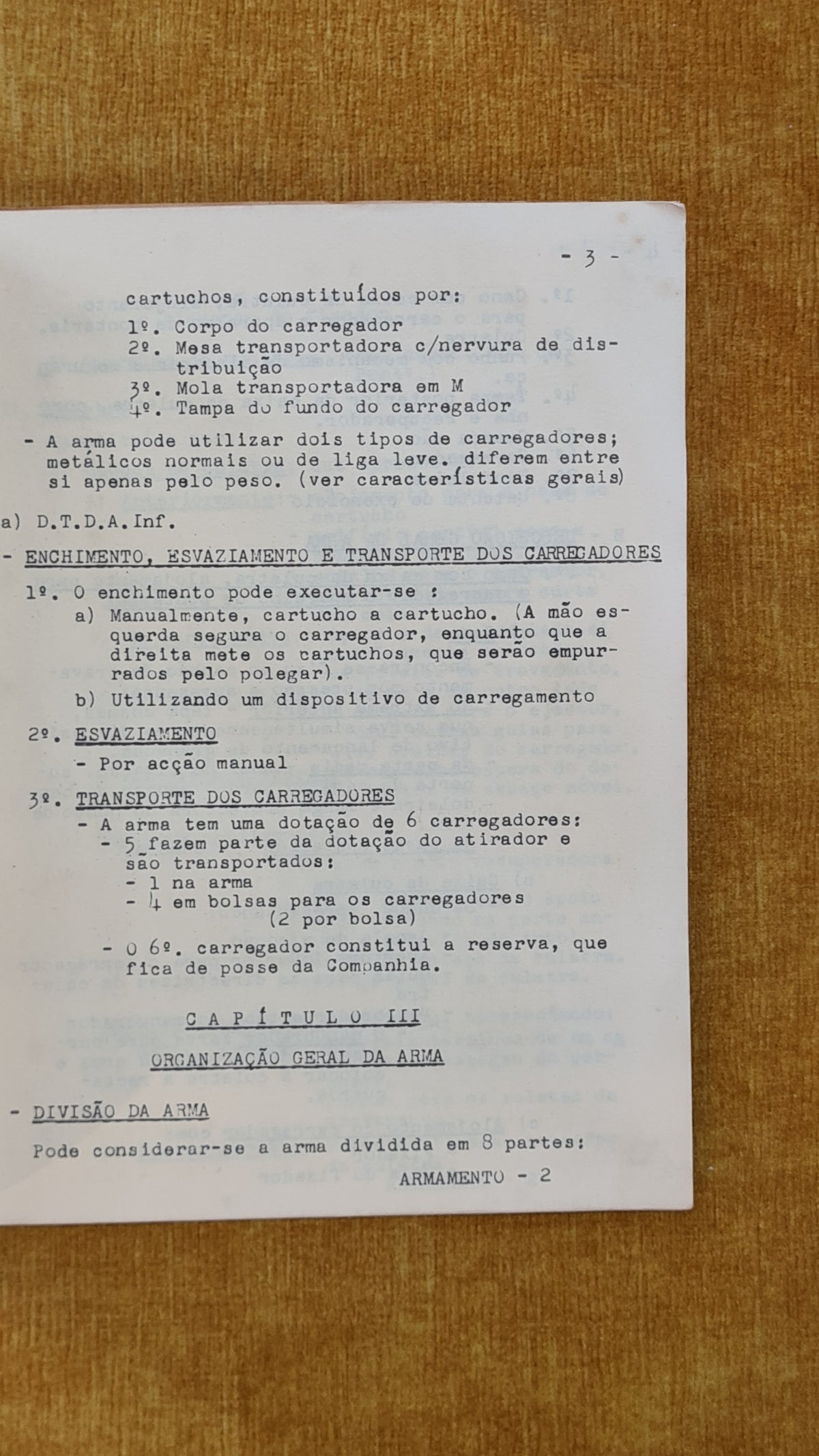 Escola prática de infantaria: Espingarda automática 7,62m/61; G-3 (instruções provisórias) - (Armamento-2)