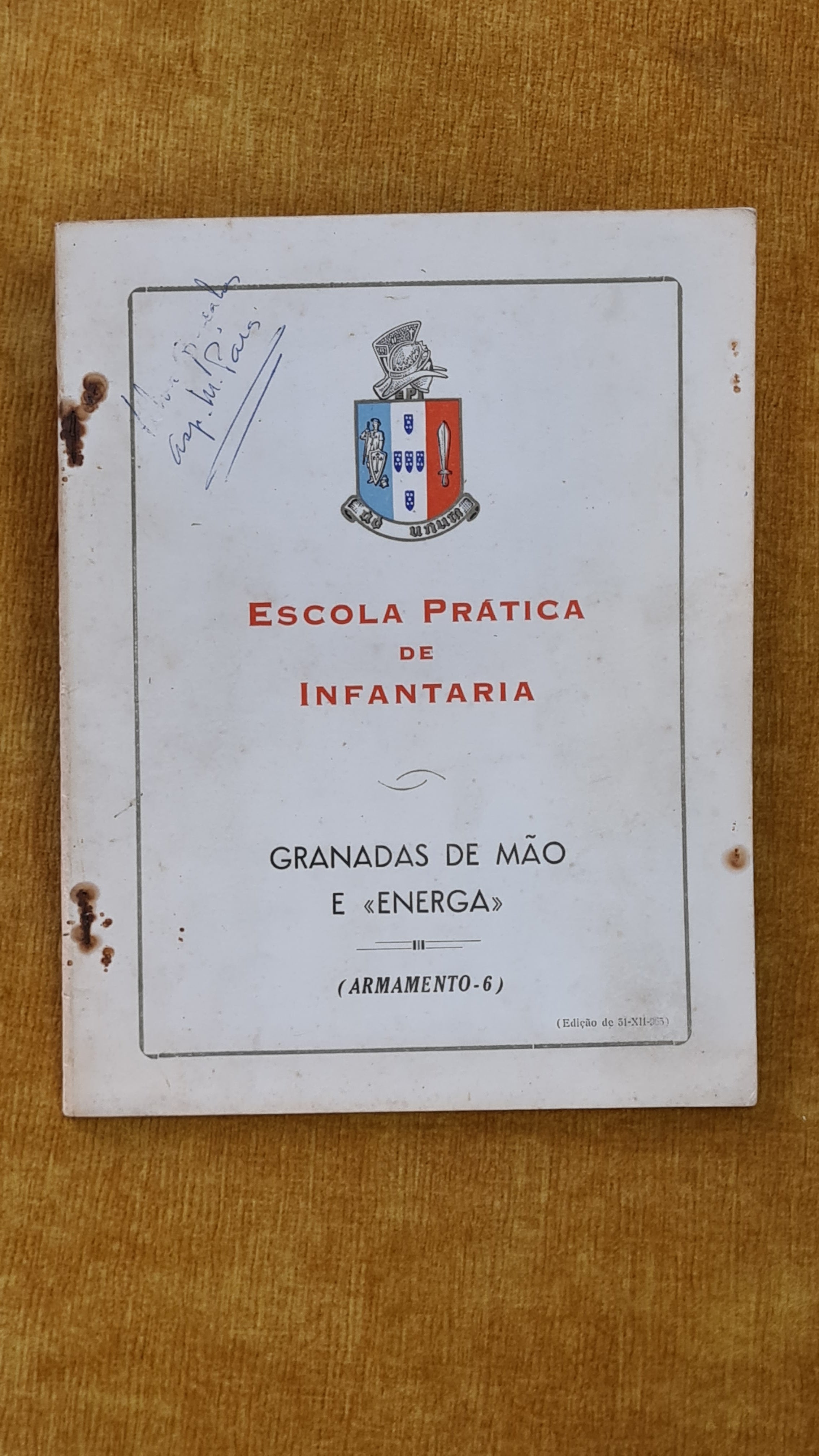 Escola prática de infantaria: Granadas de mão e "Energia" - (Armamento-6)