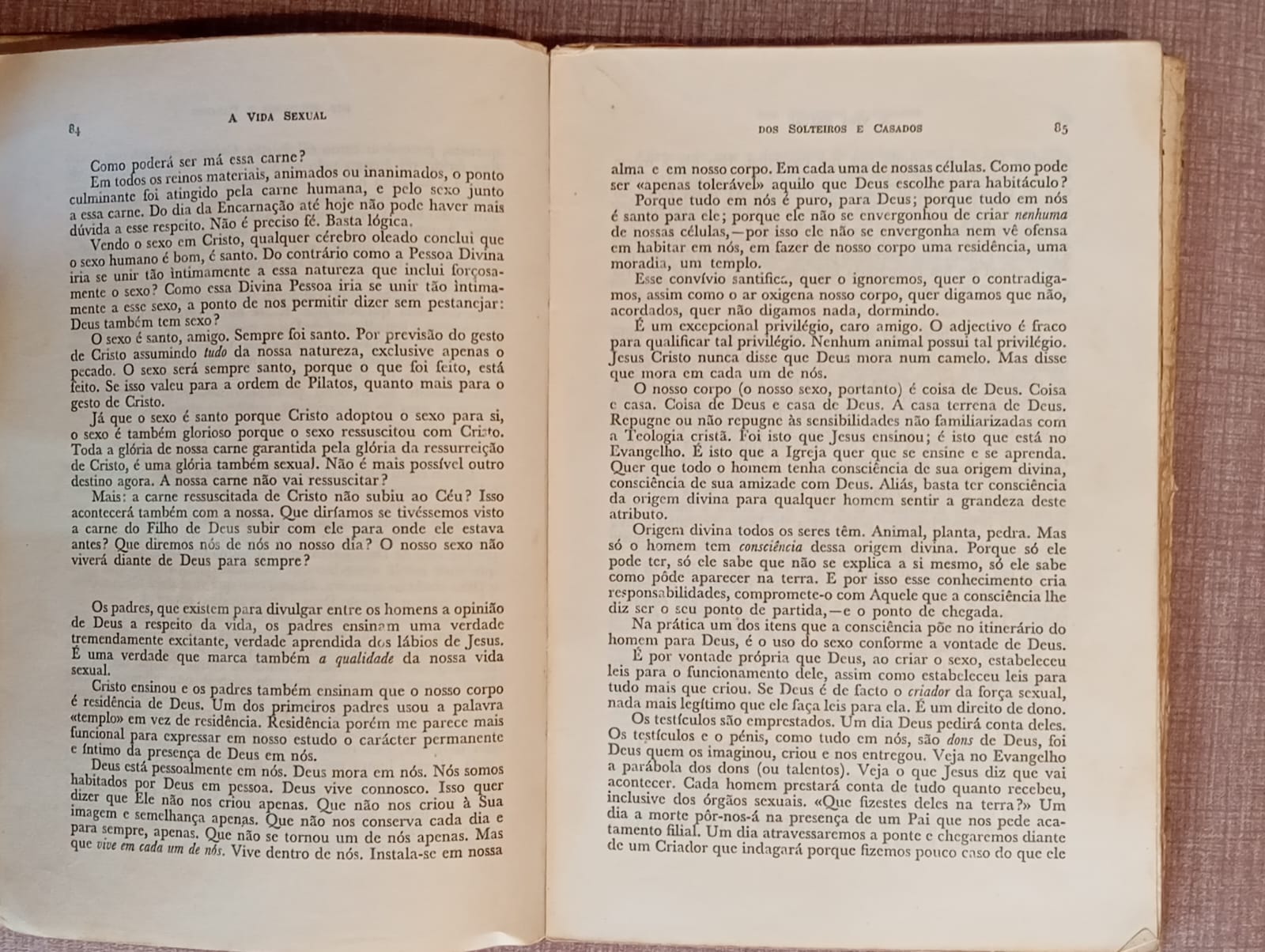 A vida sexual dos solteiros e dos casados