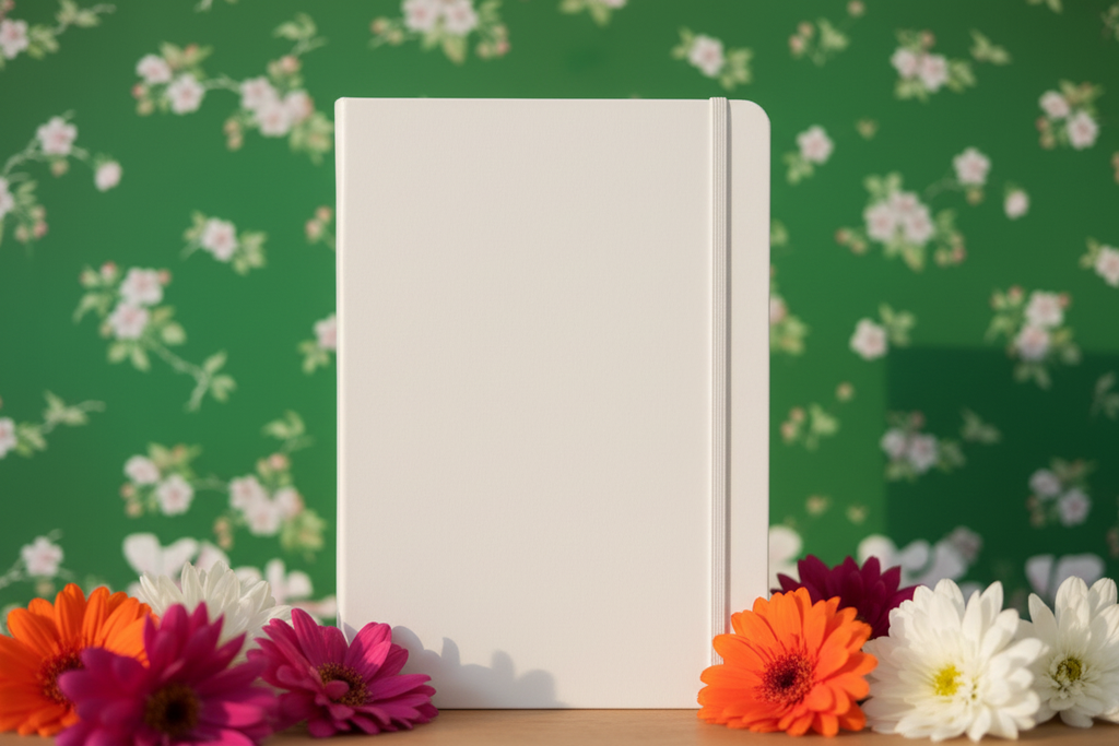 Bloco Frida Kahlo - fundo verde floral 2