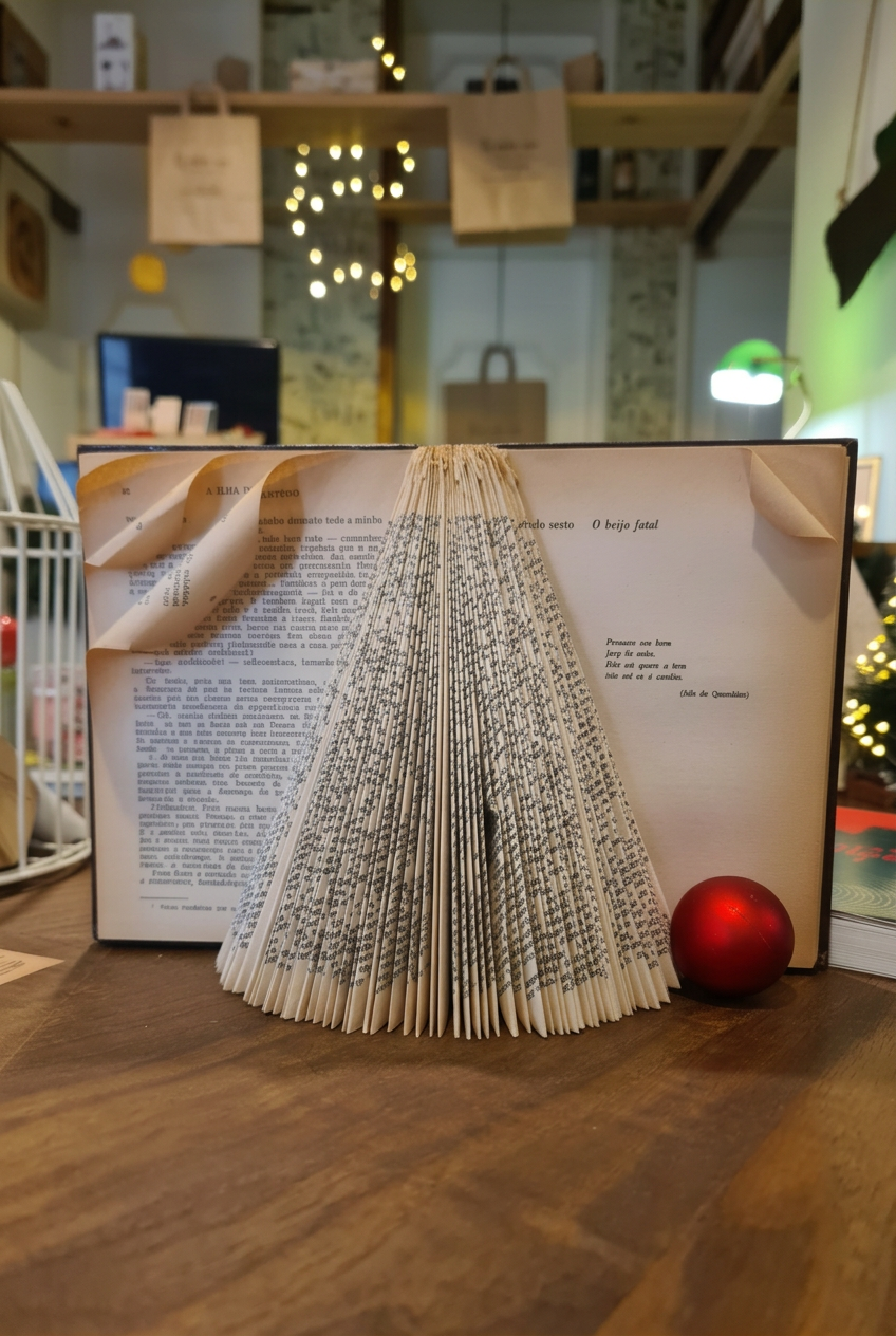 Árvore de Natal Literária, cena original em formato vertical