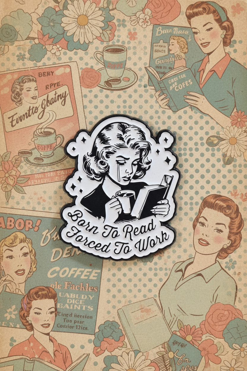 Pin Born to Read Forced to Work Vintage