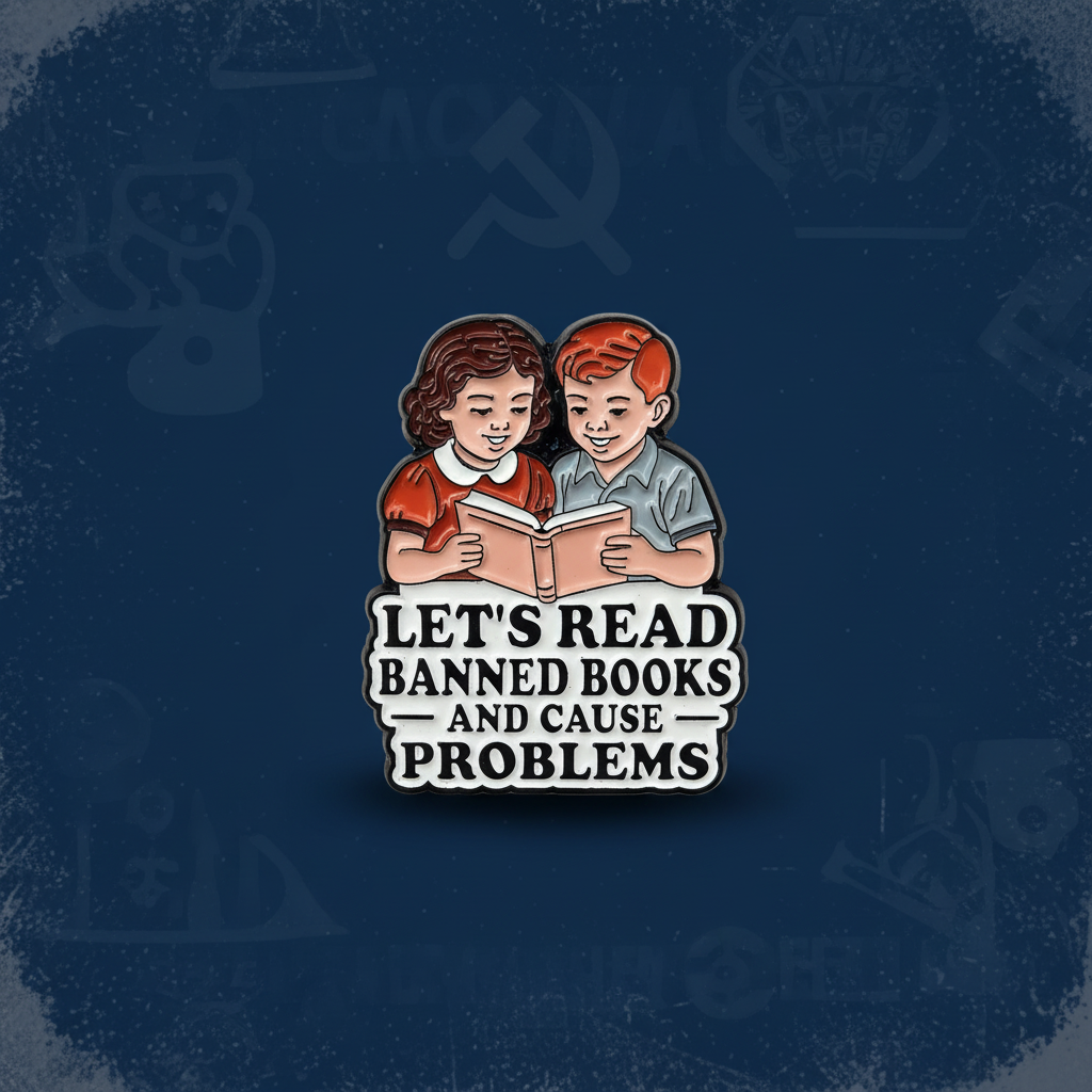 Pin Livros Banidos - revolucionário